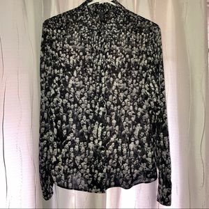Laundry By Shelli Segal Silk Crowd Scene Blouse
